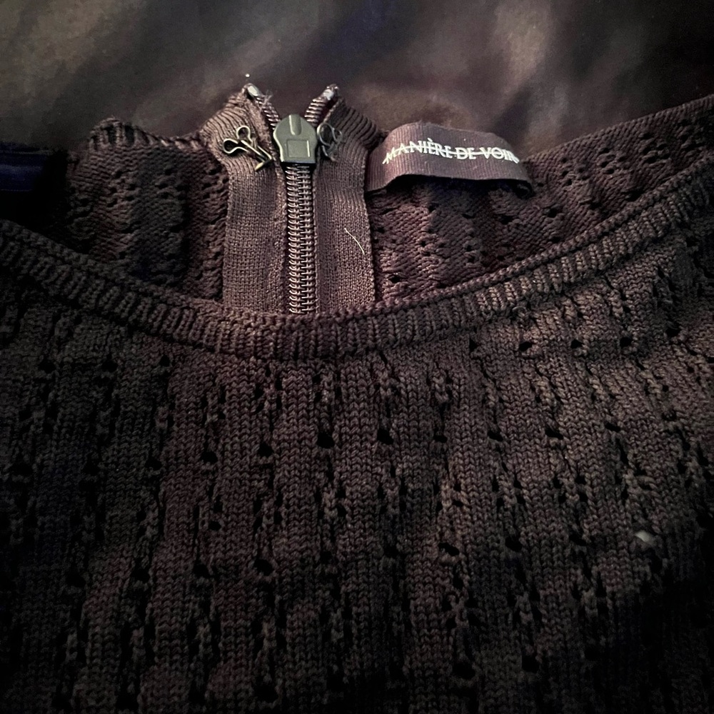 Manière De Voir Black Knit Sweater